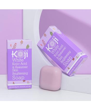 Kojic Acid & Hyaluronic Acid Brightening Soap for Dark Spots, Anti-Aging, Wrinkles - 2 Bars - Buy Online on GoSupps.com