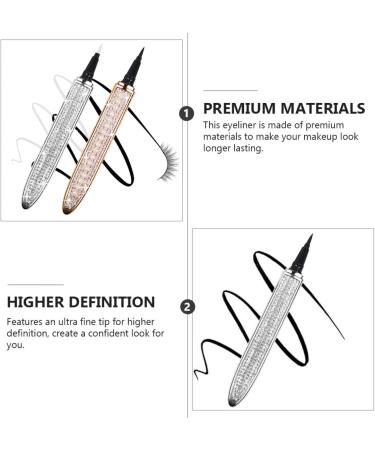 STOBAZA Lot de 2 Stylos Eyeliner Auto-Adh sifs Waterproof Effet Diamant Paillet Couleur Rose Perl Or Maquillage Yeux R sistant la Transpiration Contour Pr cis et Intense - Buy Online on GoSupps.com