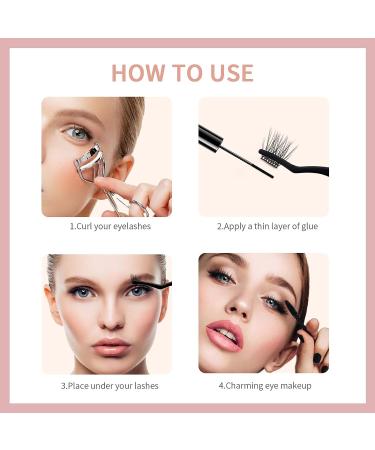 Gerbera-D-12mm WineRozi Lash Extension Clusters - 48 Lightweight Handmade Wispy Individual Lashes - D Curl False Eyelashes - 12mm - 48 Pcs - Buy Online on GoSupps.com