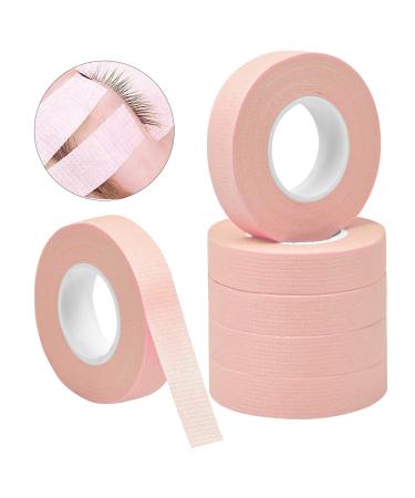 6 roll eyelash extensions tape 0.5 inch x 9.95 yards eyelash band microporic band self -adhesive eyelash tape pink micropore tape lash extension lash extension