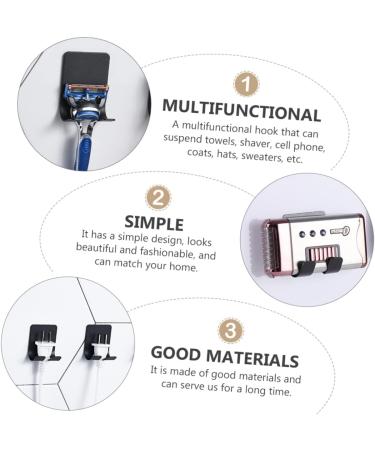 Zerodeko 8-Piece Storage Hooks Set | Wall Hooks for Towels Kitchen Utensils & Razors | Black 6.1x4.5cm - Organize Your Space! - Buy Online on GoSupps.com