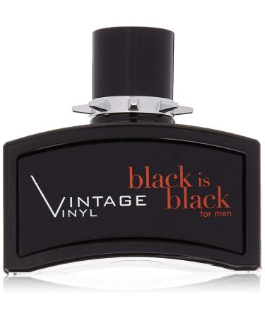 Nu Parfums Black Is Black Vintage Vinyl Eau de Toilette Spray for Men 3.4 Ounce