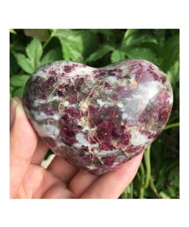 Natural Crystal Rough Natural Rubellite Crystal Heart-Shaped Tourmaline Gemstone Crystal Home Decoration Stones