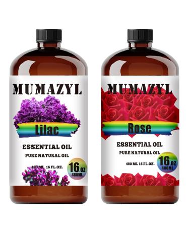 Lilac Essential Oil and Rose Essential Oil 16 Fl Oz 480ML for Halloween Thanksgiving Day Christmas New Year's Day Gifts