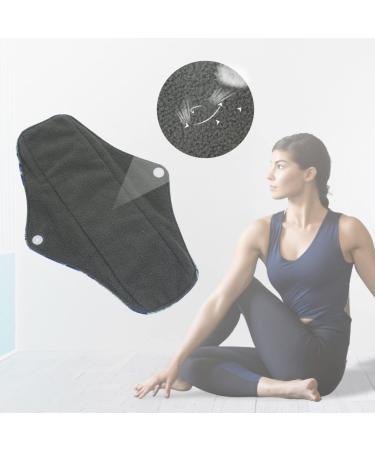 6 Pack Cloth Menstrual Pads with Charcoal Bamboo Lining - Reusable & Waterproof Sanitary Napkin Pads for Women with Wet Bag & Laundry Bag - Buy Online on GoSupps.com