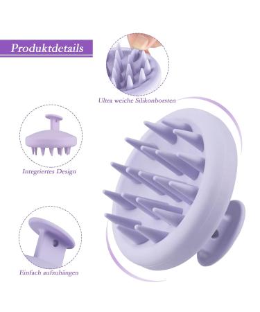 Serker Scalp Massage Brush - Silicone Shampoo Brush for Hair Growth Dandruff Reduction & Head Massage - Purple Violet - Buy Online on GoSupps.com