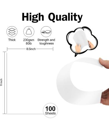 100 Sheets White Cardstock 8.5 x 11 Thick Paper  Goefun 80lb Card Stock Printer Paper for Invitations  Menus  Wedding  DIY Cards white 8.5x11 - Buy Online on GoSupps.com
