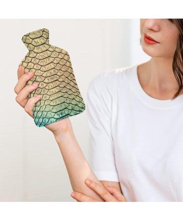 Dragon Scale Hot Water Bottle with Plush Cover | Hand Warmer for Adults & Kids | 26.5x15.3cm - International Shipping Available - Buy Online on GoSupps.com
