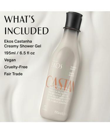 natura - Ekos Castanha Renourishing Creamy Shower Gel - Deep Hydration - Omega 6 9 - Light Texture - Body Wash - Vegan Skin Care - Brazilian Beauty Secrets - Self Care & Body Care - 6.5 fl oz (195ml) - Buy Online on GoSupps.com