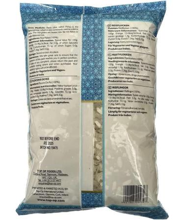 TOP OP Pawa Medium Rice Flakes | 1KG | Rice Flakes | Flaked Rice| Best breakfast food | High Fibre | High Protein | Perfect for Snacking | Medium Poha | Indian Origin Single Pack - Buy Online on GoSupps.com