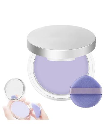 zzqclp Lavender Setting Powder, Oil Control Lavender Matte Powder, Long Lasting Lightweight Waterproof Pressed Powder for All Skin Types