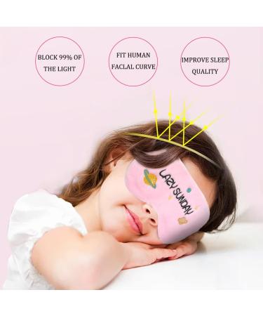 Cute Pink Bear Plush Sleep Mask for Kids, Teens & Women - Soft, Lightweight Eye Cover for Travel, Naps & Sleeping - Buy Online on GoSupps.com