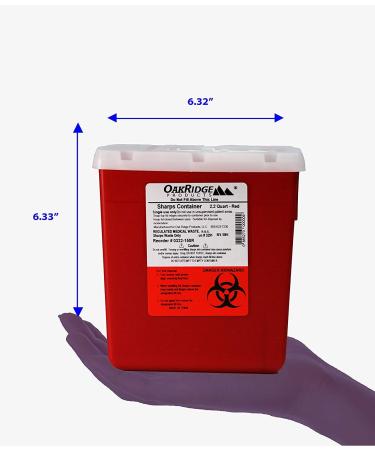 Oakridge Products 2.2 Quart Needle Disposal Container (3 Pack) | Personal Size - Buy Online on GoSupps.com