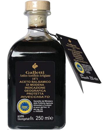 Galletti - Balsamic Vinegar of Modena I.G.P. (250ml) | High Density | Aged 3 years in Small Barrels | Supplied in a bottle