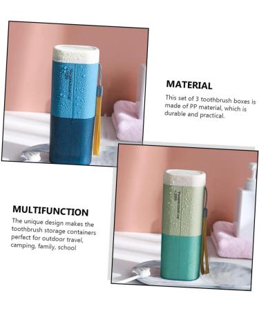 Anneomas 3-Piece Toothbrush Storage Box Set | Portable Travel Toothbrush & Toothpaste Holder | Ideal for Excursions - Buy Online on GoSupps.com