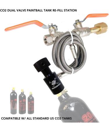 Maddog Paintball CO2 Fill Station - Dual Valve Bottle Refill for 12oz, 16oz, 20oz Tanks - Buy Online on GoSupps.com