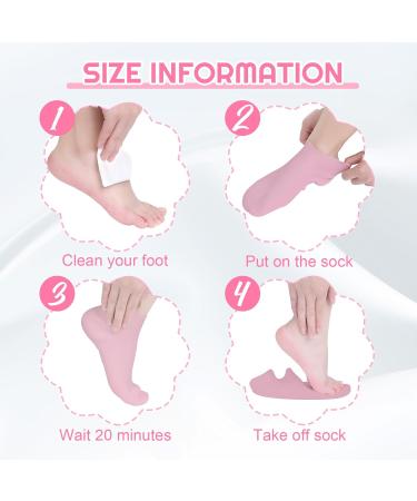 Invalidism 3 Pairs Silicone Moisturizing Socks Foot Spa Gel Silicone Socks for Dry Cracked Feet Foot Care Moisturising Socks Women Foot Spa Pedicure Silicone Socks for Women (Pink*3) - Buy Online on GoSupps.com