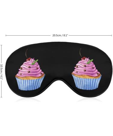 Watercolor Cupcake Sleep Mask | Adjustable Strap | Block Light for Men & Women - Buy Online on GoSupps.com