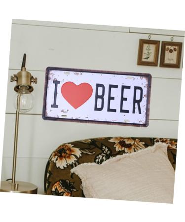 LIFKOME Out Door Decor Beer Sign Iron Sign Painting Logo Vintage Signs for Sale Plaque Decorations Outdoor - Buy Online on GoSupps.com