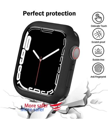BOTOMALL Apple Watch Case 45mm Series 7/8 - Thin Lightweight Black TPU Bumper - Buy Online on GoSupps.com