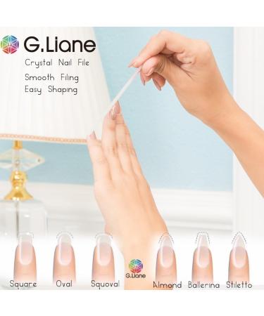 Crystal Nail File with Genuine Qualified Crystals G.Liane Professional Nail File in Case Manicure Pedicure Kit for Natural Nails Acrylic Nails Gels Nails Manicure Tools (Red Handbag) - Buy Online on GoSupps.com