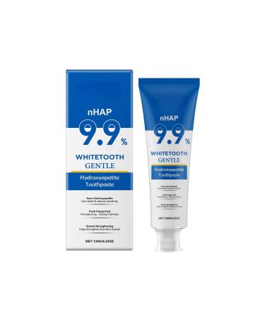 SRBIRD Whitening Toothpaste for white teeth white and protection with hydroxyapatite 120 g mild mint reduces discolouration and fresh breath A AX1