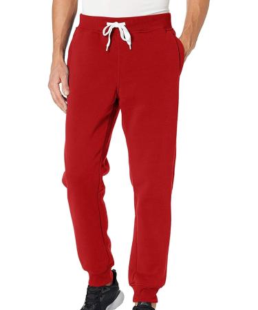 Ronony Men's Slim Fit Jogging Pants - Durable Training & Sports Sweatpants | Cargo & Leisure Wear - XXL - Red - Buy Online on GoSupps.com