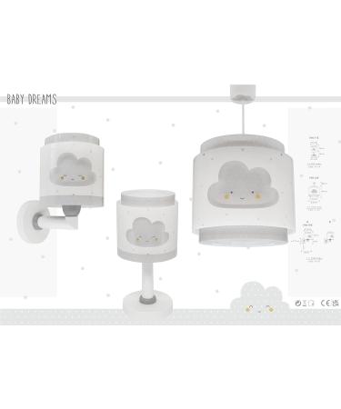 Dalber Children's Wall Lamp - Baby Dreams Cloud Grey E27 | Stylish Lighting for Kids' Rooms - Buy Online on GoSupps.com