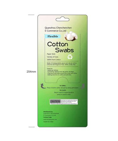 Organic Paper Cotton Swabs 500ct - Biodegradable Double Tips Cotton Buds 500pcs - Buy Online on GoSupps.com
