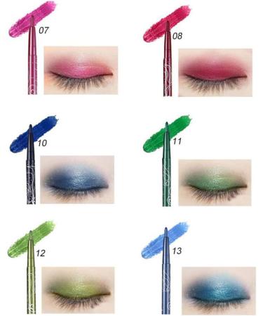  minkissy minkissy Set of 12 Luster Soft Texture Eyeliner Pens with Automatic Rotation - Buy Online on GoSupps.com