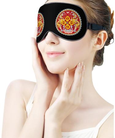 Coat Arms of Bhutan Sleep Mask - Adjustable Blindfold for Men and Women - Ideal for Travel and Night Time - Blocks Light for a Restful Sleep - Buy Online on GoSupps.com