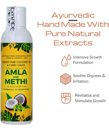  QURA QURA Amla Hair Oil with Methi (fenugreek) and curry leaves to reduce hair loss and rejuvenate hair follicles - Ayurvedic hair growth preservative-free and chemical-free - 100 ml - Buy Online on GoSupps.com