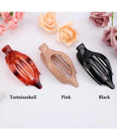 ATODEN Alligator Hair Clips Set - 3Pcs Medium Flat Sectioning Hair Accessories in Black | Duck Billed Clamps for Women - Buy Online on GoSupps.com