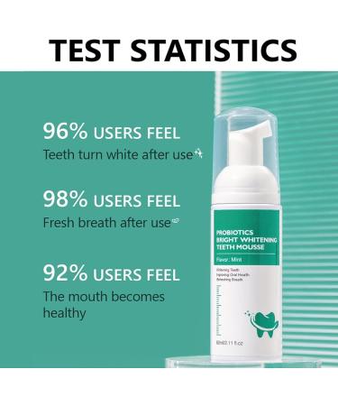 Probiotics Bright Whitening Teeth Mousse - Herbal Oral Repair Mousse & Teeth Whitening Foam (5 Pcs) for Gum Health & Bad Breath - Buy Online on GoSupps.com
