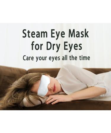 JUTIYAS Rechargeable Heat Eye Mask for Dry Eyes - Hot Steam Sleep Mask for Eye Care - Gift for Women/Men (White) - Buy Online on GoSupps.com