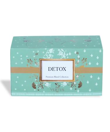 Vertus Tea DETOX 25 Teabags | 10 Real Ayurvedic Herbs and Rock Salt | Zingy Spicy Taste | Improves Digestion | Kangra Tea