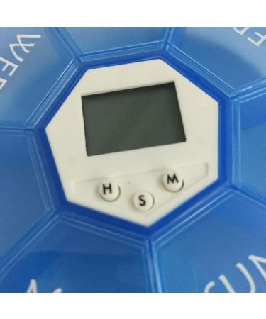 DOITOOL 2PCS Travel Pill Container | 7-Day Digital Pill Organizer with Weekly Timer | Night Light Reminder & Medicine Storage Sub-Box | Blue - Buy Online on GoSupps.com