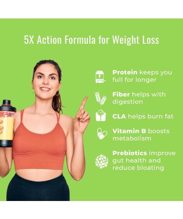 Incredio by HealthKart Slim Shake for Weight Management (Mango 480g) | 22g Triple Blend Protein (Whey Soy & Casein) High Fibre Low Calories 24 Vitamins & Minerals Meal Replacement Shake - Buy Online on GoSupps.com