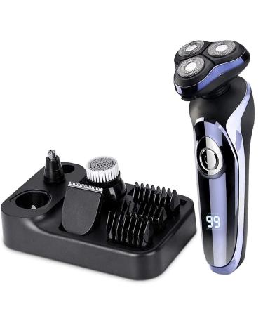 Head Shavers for Bald Men 5 in 1 Electric Razor for Men Hair Clipper Rotary Shaver Beard Trimmer Waterproof USB Fast Charging Cordless Nose Hair Trimmer