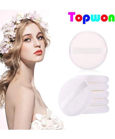 Topwon 5'' Powder Puff for Body Baby - Extra Large Jumbo Size Use for Dusting Powder or Blending & Setting Makeup Foundation (4 Pieces) - Buy Online on GoSupps.com