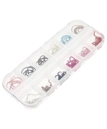 Minkissy 1 Box Nail Chain Jewelry Rhinestone Accessories Women s Jewelry Appliques Embellishments Womens Jewlery Finger Nail Chains Decor Nail Art Chain Jewelry Metal Manicure Bead Chain As Shown 1