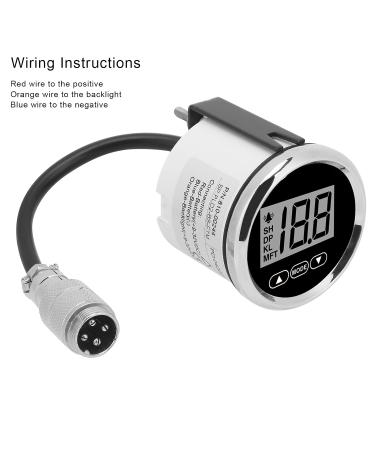 KIMISS Waterproof Digital Speedometer - 52mm Marine Depth Gauge for Yachts & Fishing Boats 100m Range White Backlight - Buy Online on GoSupps.com