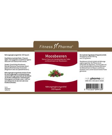 Fitness Pharma Cranberry Capsules - 36 400 mg | High-Dose 900 mg Extract | 100 Capsules for Cystitis Relief | D-Mannose Support | International Shipping - Buy Online on GoSupps.com