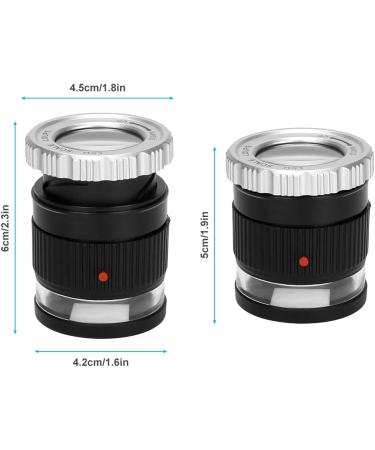 Intsun 30X Jewelers Loupe Magnifier with 6 LED Light Interchangeable Reticle Scale Illuminated Adjustable Focal Length Magnifying Glass for Textile Optical Embroidery Circuit Board Coins etc - Buy Online on GoSupps.com