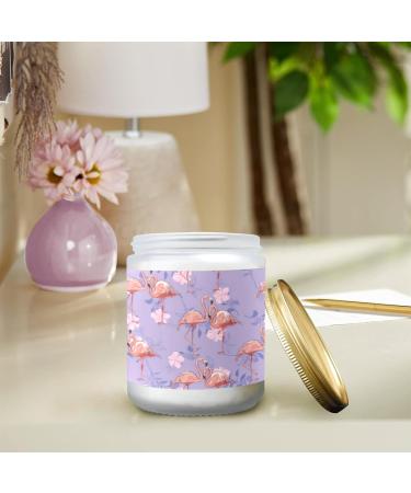 Orange Lemon Scented Candles - 7 oz Aromatherapy Jar Candles Gift Set for Women | Perfect Birthday Gifts with Flamingo & Flower Design - Buy Online on GoSupps.com