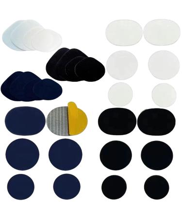 Self-adhesive repair patches 24 pieces shoe hole repair patch round shoe repair patch kit for repair sneakers clothing sneakers high heels shoe hole repair (4 colors).