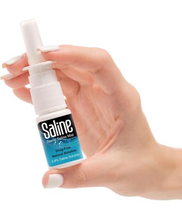 Saline Nasal Spray - 100% Pure Isotonic Solution | Drug-Free Preservative-Free | Moisturizes & Relieves Sinus Congestion | Safe for All Ages | 30ml Portable Bottle for Travel & Daily Use - Buy Online on GoSupps.com