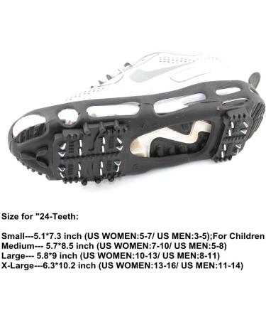 ODIER Ice Cleats Grippers for Shoes and Boots - 24 Teeth Crampons for Ice Snow & Freezing Mud - Buy Online on GoSupps.com