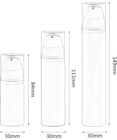 Zeoabsy 24 Pack 30ml Airless Pump Dispenser - Refillable White Plastic Cream Bottles with Silver Edge for Cosmetics - Buy Online on GoSupps.com