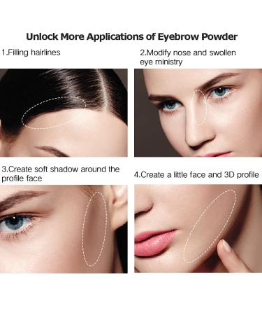 Maketopyzn Waterproof Dual-Ended Eyeliner Gel & Eyebrow Powder Set - Long-Lasting Double Colors (Black+Brown) with Mirror and Brush - Buy Online on GoSupps.com